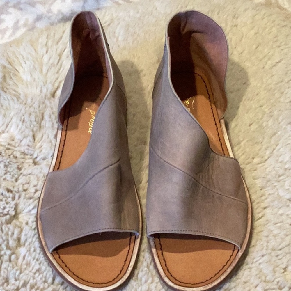 Free People Mont Blanc Gray Slip-On Flats NWOB